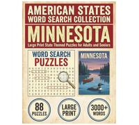 Minnesota Word Search Puzzle Book: Large Print State Themed Puzzles for Adults and Seniors: Explore Local Cities, History, Facts and Folklore & ... (American States Word Search Collection)