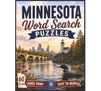 Minnesota Word Search Puzzles: For Kids and Adults of All Ages! | 8.5x11 inches, 120 pages | 60 Puzzles | Large Print | Easy to Read (The Americana Series)
