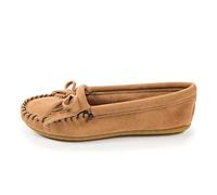Minnetonka Kilty Suede Moc, Mocasines Mujer, Negro, 36