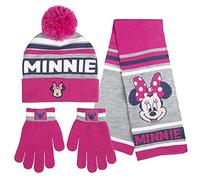 Minnie 225004 Bufanda, Conjunto 3 Piezas, Unisex, Rosa, Talla única