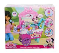 Minnie Disney Junior Mouse Sweets & Treats - Carrito de Helado rodante de 60 cm de Alto, 39 Piezas, Juego de Comida para Juegos de simulación