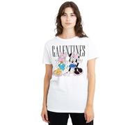 Minnie Disney Mouse and Daisy Galentines Valentine's Day Camiseta de Mujer, Blanco, M
