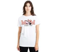 Minnie Disney Mouse Mother's Day Number 1 Mum Camiseta de Mujer, Blanco, M