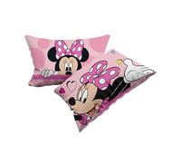 Minnie - Juego de 2 Fundas de Almohada de algodón, 2 Unidades, 100% algodón, 50 x 80 cm, Cierre de sobre