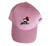 Minnie Maus Disney - Gorra de béisbol para niños, niñas y niños, 100% algodón, color azul o rosa, Rosa., 52 cm