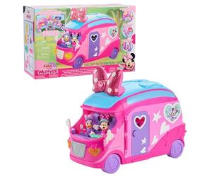 MINNIE MOUSE Autocaravana rodante Disney Junior Bows-A-Glow Rolling Glamper, de 13 Piezas, Juguetes para niños a Partir de 3 años, Exclusivo para Amazon de Just Play