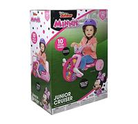 Minnie Mouse Fly Wheels Junior Cruiser Ride On - Triciclo infantil de Disney Junior con gráficos de personajes con ratón, triciclo Disney con rueda delantera de 10 pulgadas, para niños de 2 a 4 años
