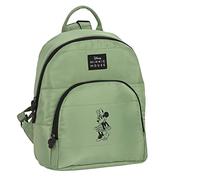 MINNIE MOUSE Mint Shadow - Mini Mochila para Uso Diario, Ideal para Niños de Diferentes Edades, Cómoda y Versátil, Calidad y Resistencia, 25x13x30 cm, Color Verde militar