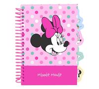 MINNIE MOUSE MINTY - Bloc de Notas A5, Libreta, Cuadernos, Ideal para Niños en Edad Escolar, Cómodo y Versátil, Calidad y Resistencia, 14.8x21 cm