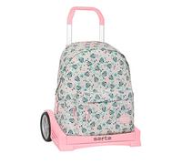MINNIE MOUSE MINTY - Mochila Escolar 775, Espalda Ergonómica, con Carro Safta Evolution, Ideal para Niños de Diferentes Edades, Cómoda y Versátil, Calidad y Resistencia, 31x13x43 cm