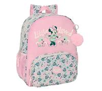 MINNIE MOUSE MINTY - Mochila Escolar Niño, Mochila Infantil, Adaptable a Carro, Ideal para Niños en Edad Escolar, Cómoda y Versátil, Calidad y Resistencia, 32x12x38 cm
