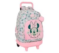 MINNIE MOUSE MINTY - Mochila Grande con Ruedas, Compacta, Extraíble, Ideal para Niños de Diferentes Edades, Cómoda y Versátil, Calidad y Resistencia, 33x22x45 cm