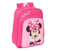 MINNIE MOUSE - Mochila Escolar Infantil Animada, Mochila Niño, Mochila Infantil, Adaptable a Carro, Ideal para Niños en Edad Escolar, Cómoda y Versátil, Calidad y Resistencia, 26x11x34 cm