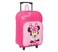 MINNIE MOUSE - Mochila Infantil con Carro Compacto, Ideal para Niños de Diferentes Edades, Cómoda y Versátil, Calidad y Resistencia, 33x43x15 cm