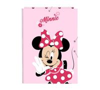 MINNIE MOUSE NAIVE - Carpeta Folio con 3 Solapas, Ideal para Niños de Diferentes Edades, Cómoda y Versátil, Calidad y Resistencia, 26x36.5 cm
