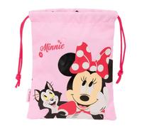 MINNIE MOUSE NAIVE - Saquito Merienda Lunch Bag, Portatodo, Calidad y Máxima Resistencia, Porta Comida, Recreo, 20x25 cm