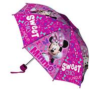 Minnie Mouse Paraguas Plegable, para niños, Multicolor