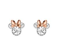 Minnie Mouse - Pendientes de tuerca chapados en dos tonos, talla única, Latón chapado en dos tonos, Sin piedra preciosa