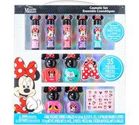Minnie Mouse Set Maquillaje Glitter 11 pzs Gloss, Esmalte y Pegatinas