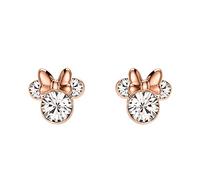 Minnie Mouse Stones, silver and rose gold, earrings EF00469PAPRL.PS, one size, brass, zirconia, Brass, Cubic Zirconia