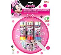 Minnie Mouse- Súper pompero con Disco y 3 Botes, Multicolor, 34 x 24 cm (Dunlop 500111000)