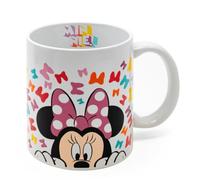 Minnie Mouse - Taza Cerámica Desayuno Capacidad 350ML - DISNEY Lazos de Minnie - Producto Oficial | CAJA REGALO