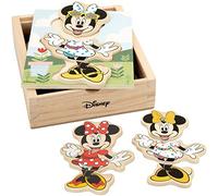 WOOMAX 48724 - Puzzle Minnie Mouse, Puzzle Infantil, Juguetes Minnie Mouse, Puzzle Minnie Mouse 3 años, Juguetes de Madera, 19 Piezas, Vestidos de Minnie Mouse, Disney, +3 años