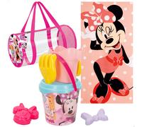Minnie Set cubo de playa con toalla, accesorios y bolsa
