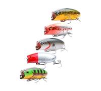 Minnow Fishing Lures Kits Water Surface Lifelike Fake CEIT Bionic Simulation CEIT with Treble Hook for Freshwater Saltwater Fishing Crankbaits Trout Bass Lures (en inglés)