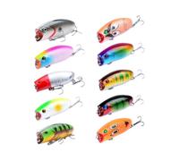 Minnow Fishing Lures Kits Water Surface Lifelike Fake CEIT Bionic Simulation CEIT with Treble Hook for Freshwater Saltwater Fishing Crankbaits Trout Bass Lures (en inglés)