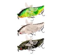 Minnow Fishing Lures Kits Water Surface Lifelike Fake CEIT Bionic Simulation CEIT with Treble Hook for Freshwater Saltwater Fishing Crankbaits Trout Bass Lures (en inglés)