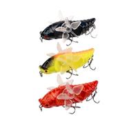 Minnow Fishing Lures Kits Water Surface Lifelike Fake CEIT Bionic Simulation CEIT with Treble Hook for Freshwater Saltwater Fishing Crankbaits Trout Bass Lures (en inglés)