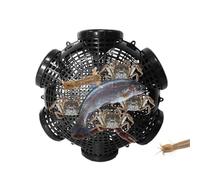 Minnow Trap - Portable Pinfish Cage Trap for Shrimp, Foldable Durable Accessories with Net, Outdoor Fishing Gear for Crayfish, Small Fish, Aquarium, Turtle, Lake, River and Boat Use 11.02x11.02 Inches