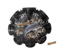 Minnow Trap - Portable Pinfish Cage Trap for Shrimp, Foldable Durable Accessories with Net, Outdoor Fishing Gear for Crayfish, Small Fish, Aquarium, Turtle, Lake, River and Boat Use 11.02x11.02 Inches
