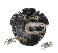 Minnow Trap - Portable Pinfish Cage Trap for Shrimp, Foldable Durable Accessories with Net, Outdoor Fishing Gear for Crayfish, Small Fish, Aquarium, Turtle, Lake, River and Boat Use 11.02x11.02 Inches