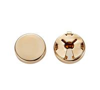 MinnowXY 1 par de gemelos redondos de latón para camisa formal de boda para hombre, color dorado