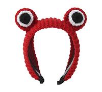 MinnowXY Aro de punto con ojos grandes para el pelo, diseño de animales de dibujos animados para rana, tocado de fiesta temática, accesorios para el cabello