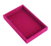 MinnowXY Bandejas apilables para joyas, organizador de cajones de exhibición, multiusos, múltiples combinaciones, gran capacidad, color rosa intenso