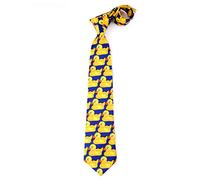 MinnowXY Corbata divertida con estampado de pato amarillo para hombre y mujer, imitación de seda, para fiestas de cosplay