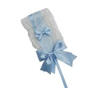 MinnowXY Diadema de animé para niñas, diadema de encaje con volantes y lazo, para mostrar a la moda para mujer