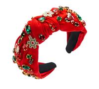 MinnowXY Diademas de nudos para mujer, diadema de Navidad con decoración de copo de nieve, diadema multiusos para niñas