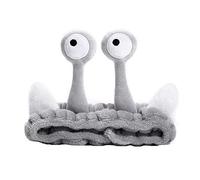 MinnowXY Divertida diadema de felpa con ojos de caracol y orejas de caracol, antena, para lavar la cara, bandana,