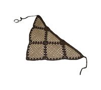 MinnowXY Pañuelo triangular para mujer, turbante de ganchillo, bufanda para el pelo, diadema de punto, banda elástica para el pelo