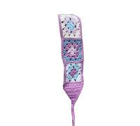MinnowXY Sunproof - Diadema de ganchillo rectangular para mujer, diseño de flores, turbante elástico, accesorios para el cabello