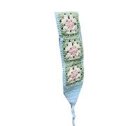 MinnowXY Sunproof - Diadema de ganchillo rectangular para mujer, diseño de flores, turbante elástico, accesorios para el cabello
