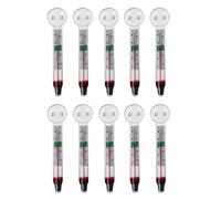 MinnowXY Termómetro flotante para acuario, 10 piezas, para termómetros, fácil de leer, sin cables desordenados, chupan el interior del cristal del terrario