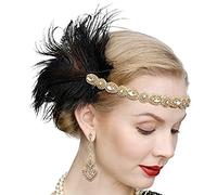 MinnowXY Tocado para mujer, carnaval, Gatsbys para mascarada, diadema con solapa