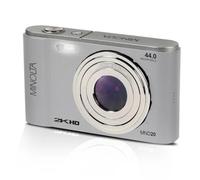 Minolta Cámara Digital MND20 de 44 MP, Video Ultra HD de 2.7 K, Zoom Digital de 16X, estabilización antivibración, lapso de Tiempo, detección de rostros, Pantalla LCD de 2.9 Pulgadas, cámara compacta