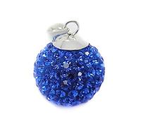 Minoplata Llamador de Angel de Plata de ley con Cristales Azules 20 Mm.,Longitud 20 Mm precioso amuleto como regalo a una mujer embarazada, tiene suave sonido