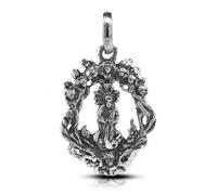 Minoplata Medalla Calada María Auxiliadora Plata 925, 27 mm